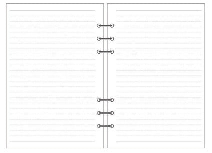 6-hole Notebook Loose-leaf Refill Blank Dot Matrix Horizontal Line - 图片 13