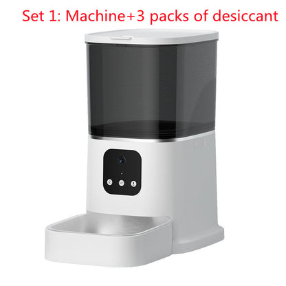 Pet Automatic Feeder Large Capacity Smart Voice Recorder APP Control Timer Feeding Cat Dog Food Dispenser With WiFi Pet Bowl 