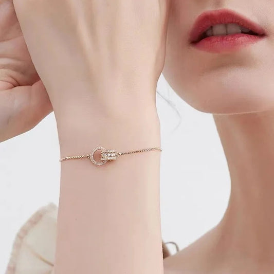 Gold Crisscross Bracelet Adjustable Fashion Design Girls' Jewelry Accessories a4f977fb fed5 434e 8fde 10a729b50927
