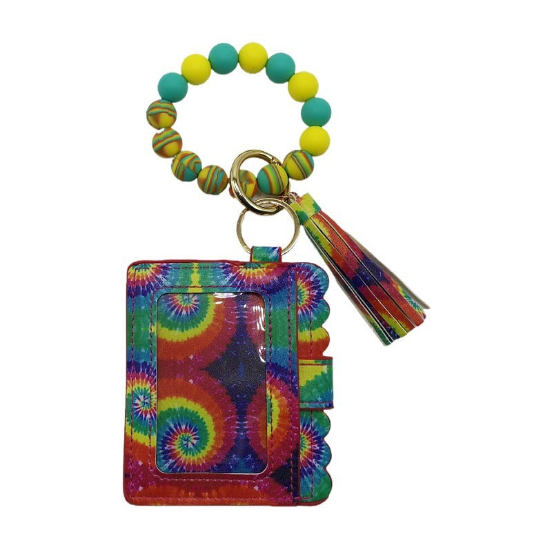 Silicone Beads Bracelet Key Chain Leopard Print a519d7c4 b0b3 4b9f 82a7 48497339fa7e