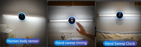 Smart Cabinet Light Clock Timing Sensor Light Removable LED Wardrobe Light Human Body Sensor Light a53b1201 a3cd 4b2c 97eb 99