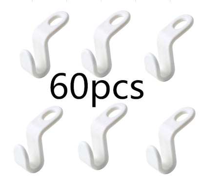 Plastic Closet Stack Hanger Rack Multi-function Wardrobe Space-saving Hanger Hook Coat Hook Bedroom Storage Wardrobe Organize