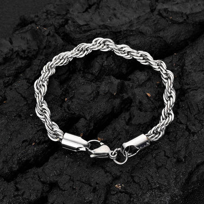 Fashion 18K Gold Button Chain Stainless Steel Twist Bracelet For Men a5538bda bd40 4095 8cbb aceb7f6c32c4