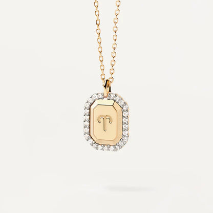 S925 Sterling Silver Twelve Constellation White Zircon Ladies' Pendant Necklace a56a6c0e 81e7 49c5 885f c32ea95e8c7f