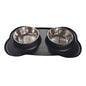 Large Silicone Pet Bowl Double Dog Bowl Stainless Steel a56de180 372b 43eb 81ca 4eacd58eda71