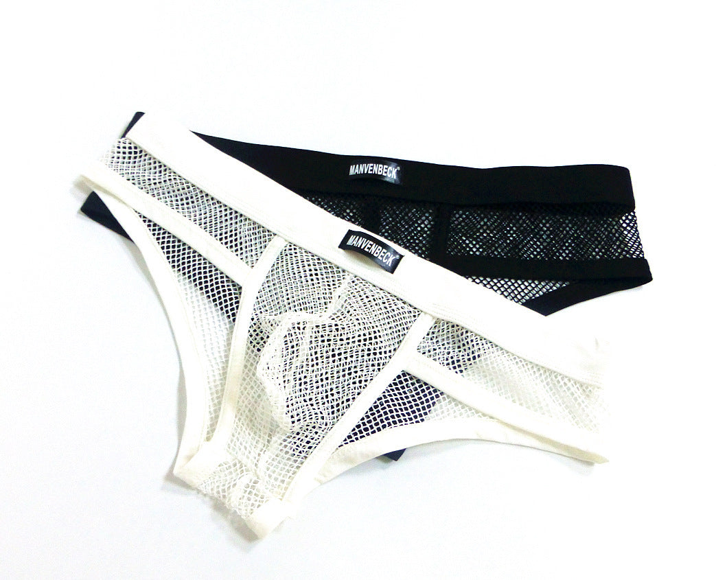 Men's Underwear Transparent Mesh Briefs Low Waist Convex Design Underwear Men a58af92f f8bd 41b4 807c 2e5f918b0c6b