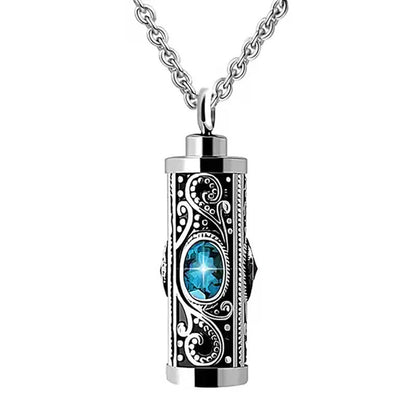 Stainless Steel Birthstone Cinerary Casket Openable Pendant Necklace a58c8bc2 a5b7 4bb1 a6b4 218936364c44