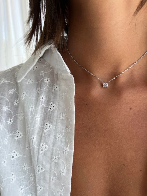 Simple Geometric Zircon Pendant Necklace For Women a5a170a6 9b18 47b4 aad3 a6d53495db43
