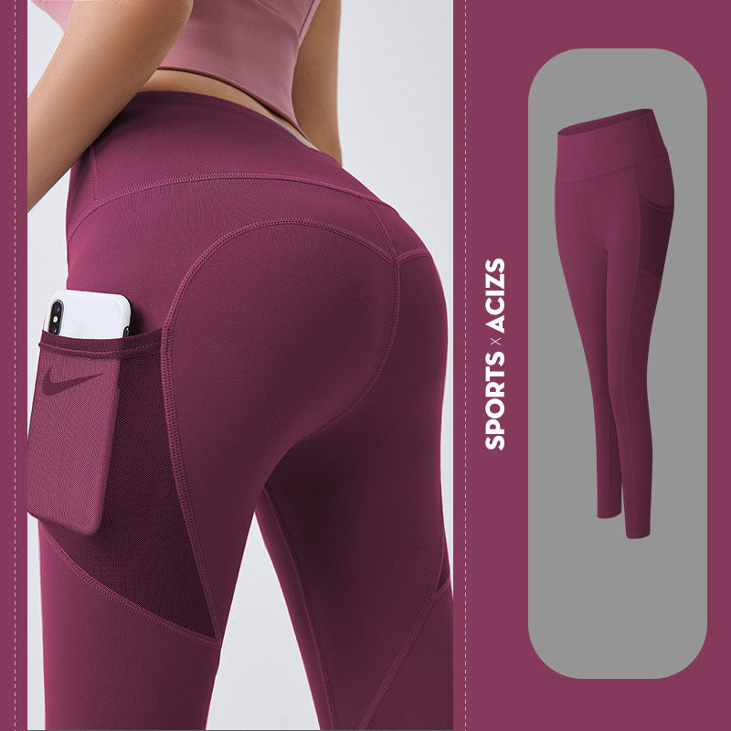 Yoga Pants Women With Pocket Leggings Sport Girl Gym Leggings Women Tummy Control Jogging Tights Female Fitness Pants a5aae68