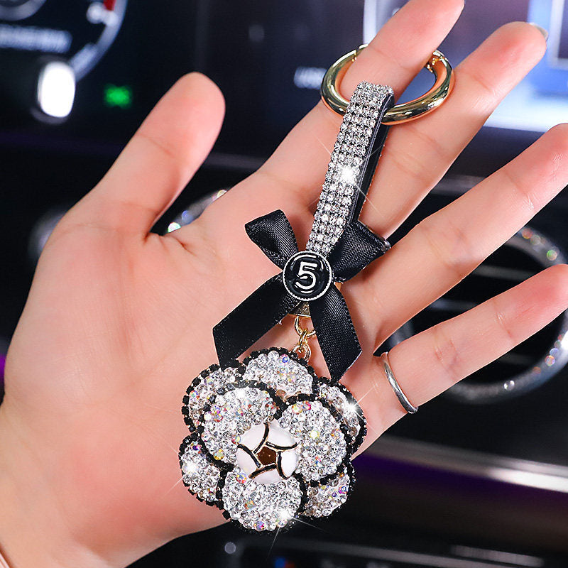 Camellia Diamond Pendant For Car Key Chain a5b8932d f2bd 4a11 9881 7b5fe250a62a