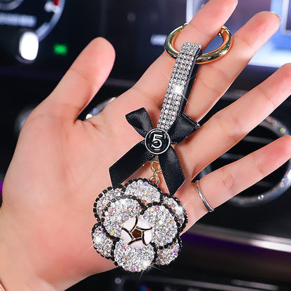 Camellia Diamond Pendant For Car Key Chain a5b8932d f2bd 4a11 9881 7b5fe250a62a