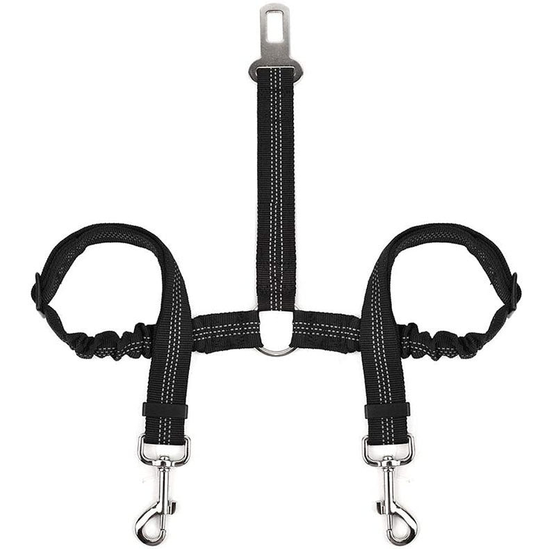 Pet Car Seat Belt Double-ended Traction Rope One For Two a5d3b9ca e155 403a b83d 5e91b49897c3