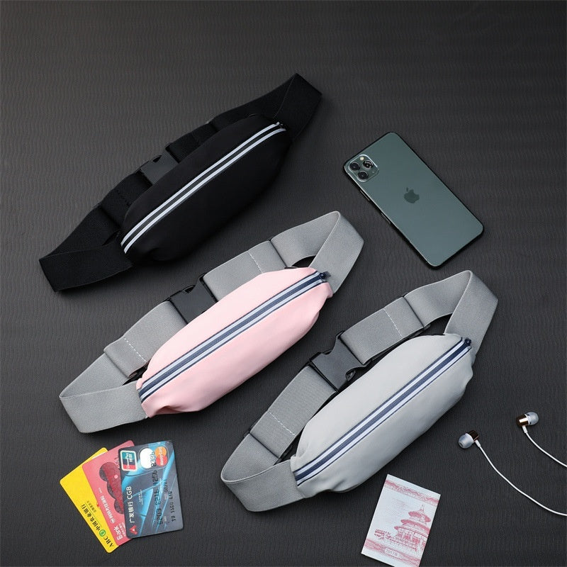 Men's And Women's Outdoor Sports Waist Bag Gym Bag Waterproof Storage Bag Sports Bag Invisible Ultra-thin Mini Small Waist Ba