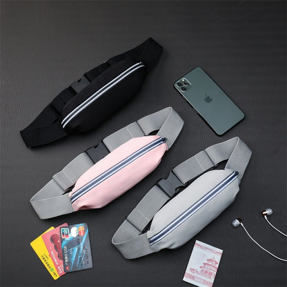 Men's And Women's Outdoor Sports Waist Bag Gym Bag Waterproof Storage Bag Sports Bag Invisible Ultra-thin Mini Small Waist Ba