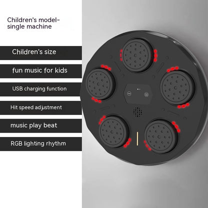 Children's Music Boxing Machine Blue Light Hitting Reaction Boxing Target Intelligent Electronic Wall Target a60356b7 f741 41