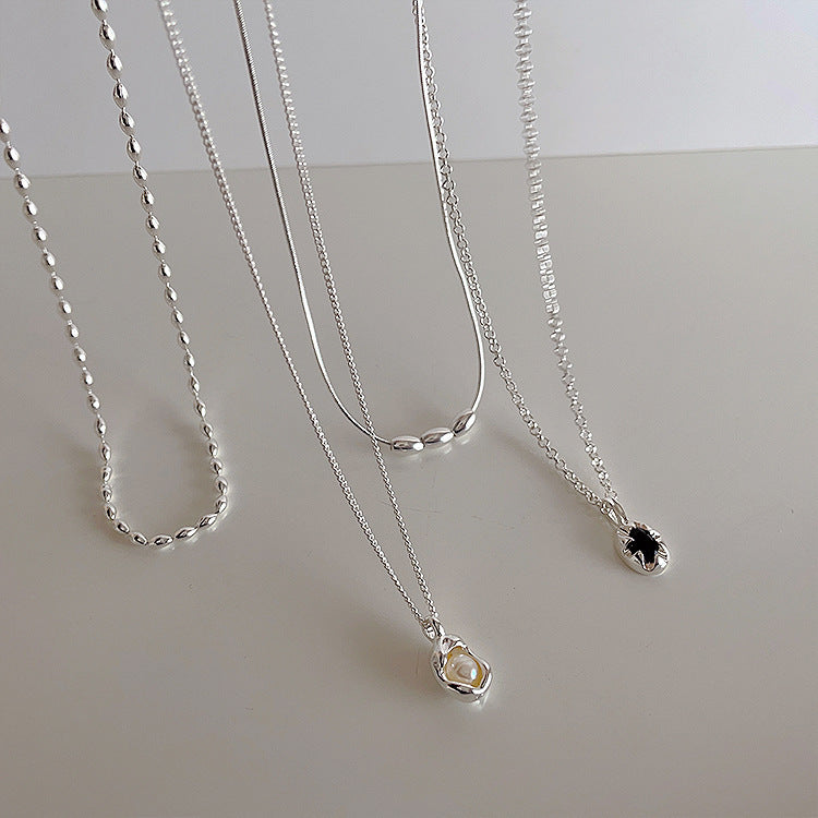 Irregular Zircon Pearl Metal Pendant For Women a605f23b 129c 43f9 b63c 5c6d73d4727d
