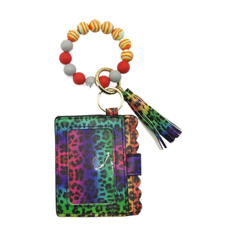 Silicone Beads Bracelet Key Chain Leopard Print a60ee004 0567 4828 ac2b fce46f7aee79
