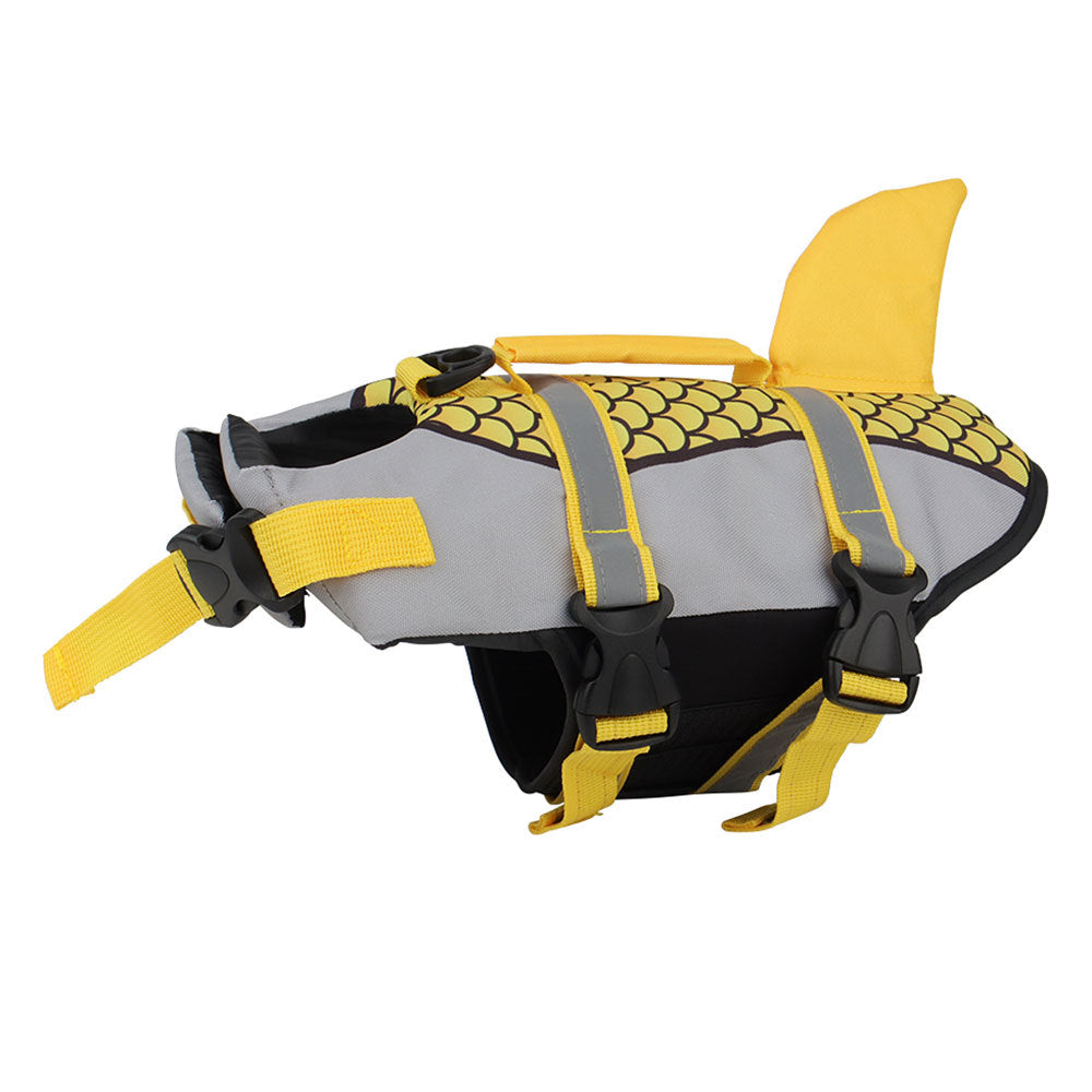 Swim Pet Dog Life Jacket Vest Clothes Life Vest Collar Harness Pets Swimming Summer Swimwear Scales Shark Pet Products a61a8f