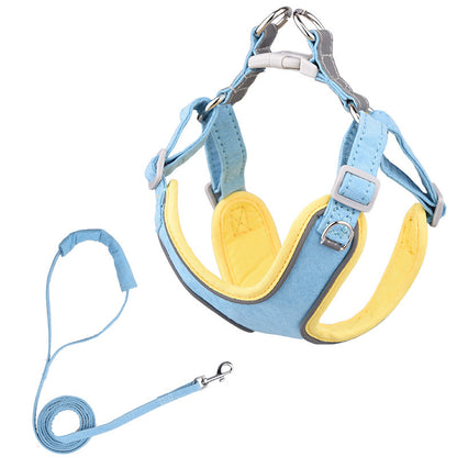 Suede Pet Chest Harness Dog Vest Leash a6274fc0 f3e9 4964 96aa c00d49854021