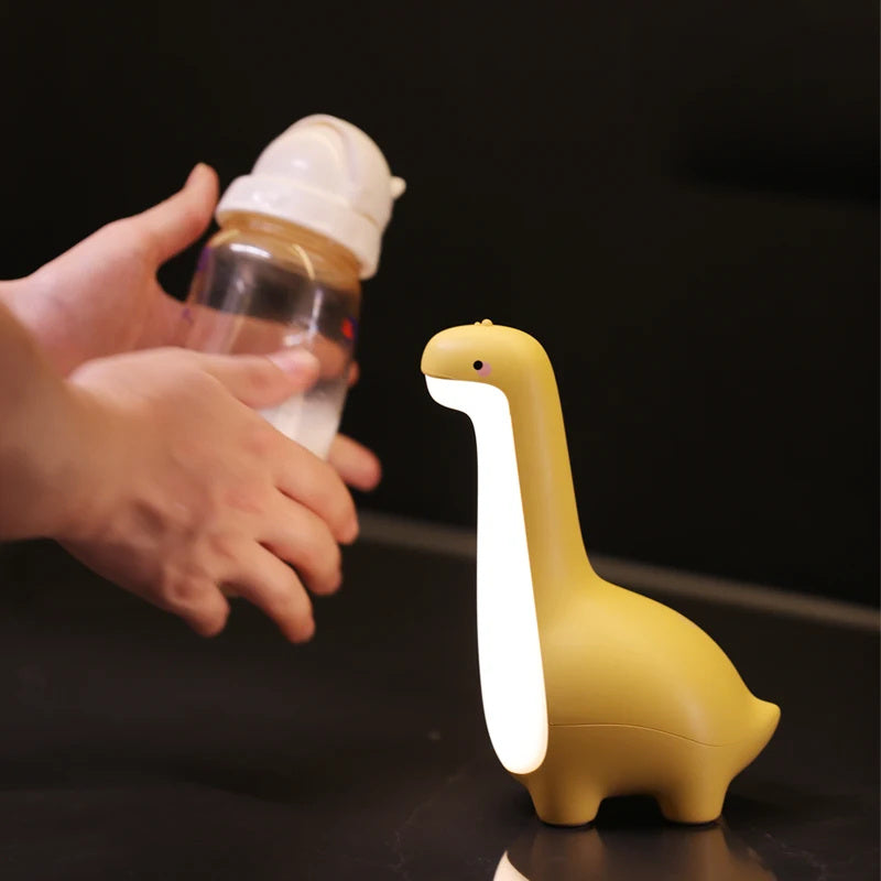 Dinosaur Night Light Cute Children's Night Light Eye Protection Bedside Timing Lamp USB Charging Room Decoration Children's G