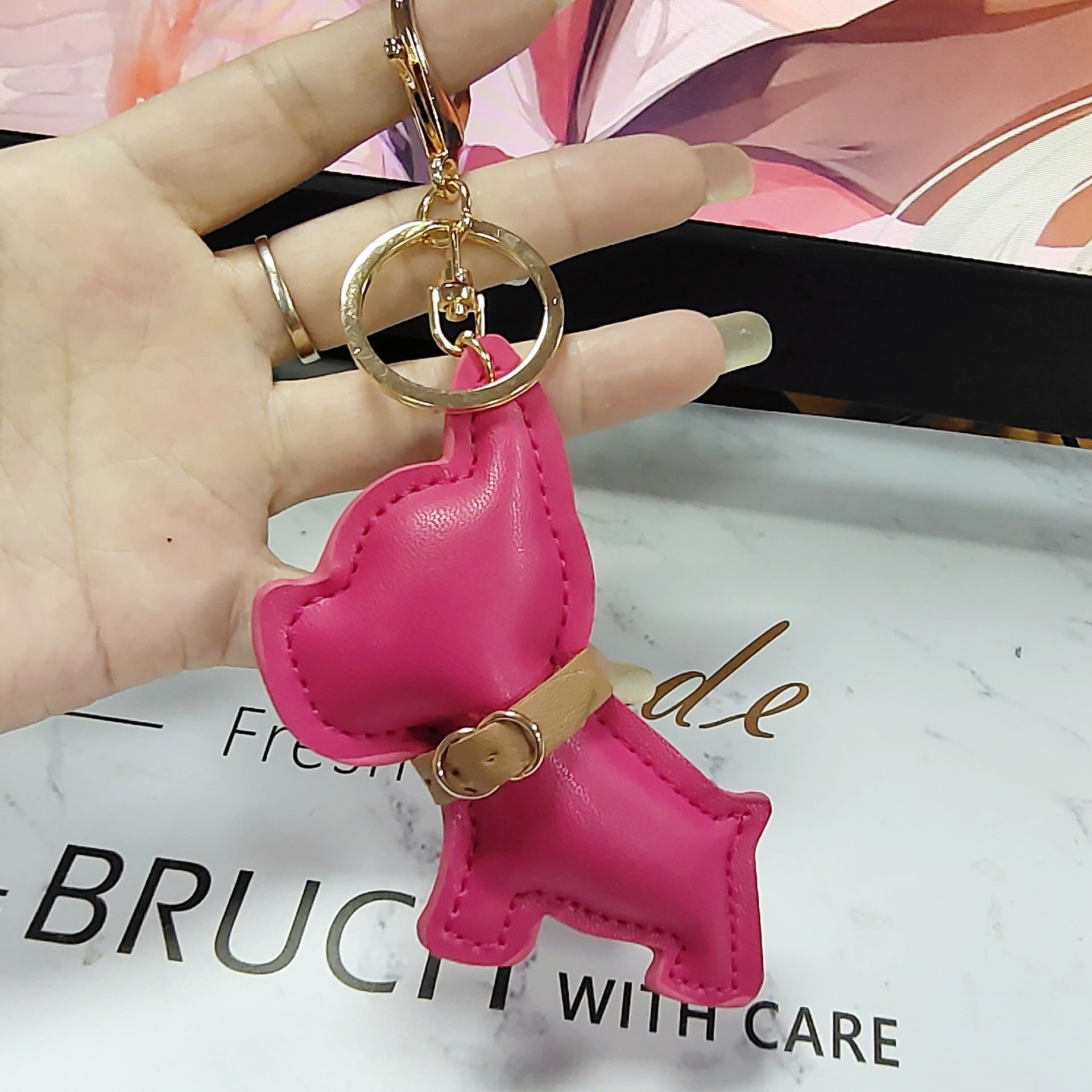Cartoon Fadou Puppy PU Leather Key Chain a6665e7f 43de 459d 9e50 c7abaebeca6b