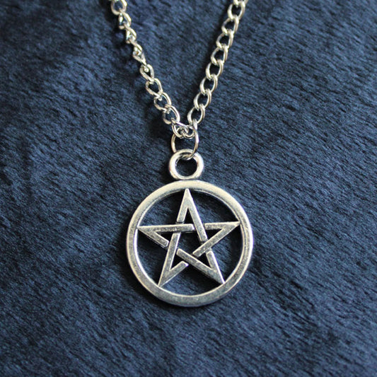 Fashion Temperament Hollow Alloy Pentagram Necklace Pendant a681da57 3802 409b aba1 f7fbacd145de