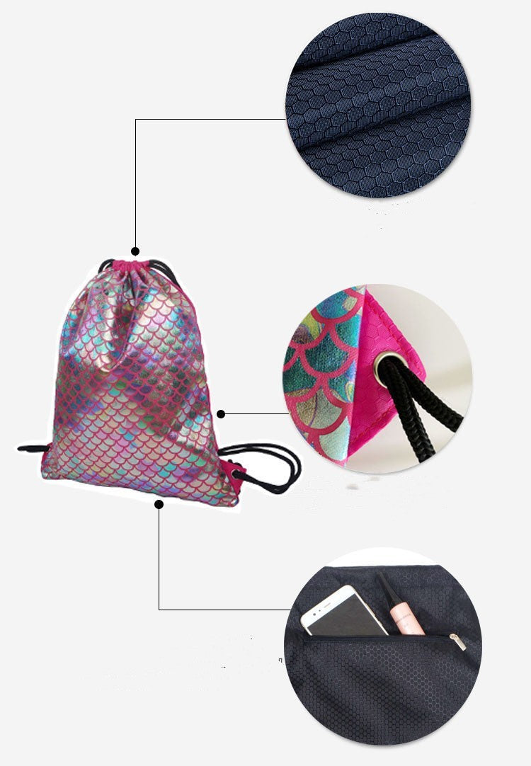Sequins Drawstring Backpack Outdoor Medium Soft a69e31d7 bd61 4480 955a 0e24ac48345f