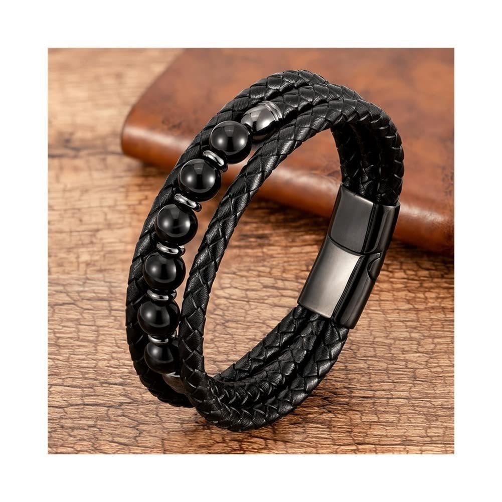 New Men's Three-layer Leather Bracelet a6a01a7c dae5 4903 b5f3 e90afff4f855