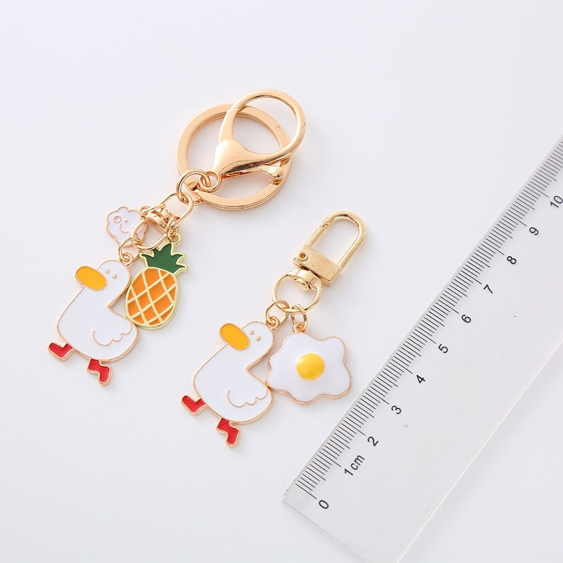 Pineapple Fried Egg Duck Car Key Ring a6a61928 d49a 48e9 ad96 9af6b3253808