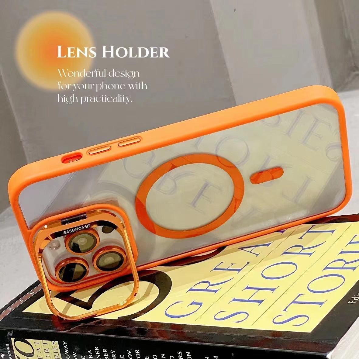 Phone Case Lens Protector Invisible Bracket With Magnetic Suction - 图片 1
