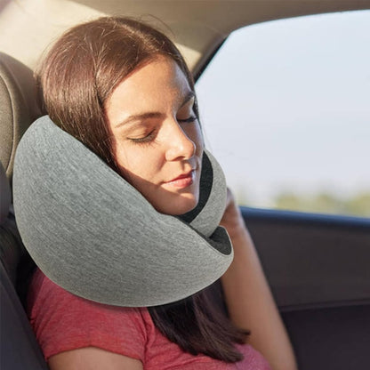 Travel Neck Pillow Non-Deformed Airplane Pillow Travel Neck Cushion Durable U-Shaped Travel Memory Cotton Nap Neck Pillow a6b