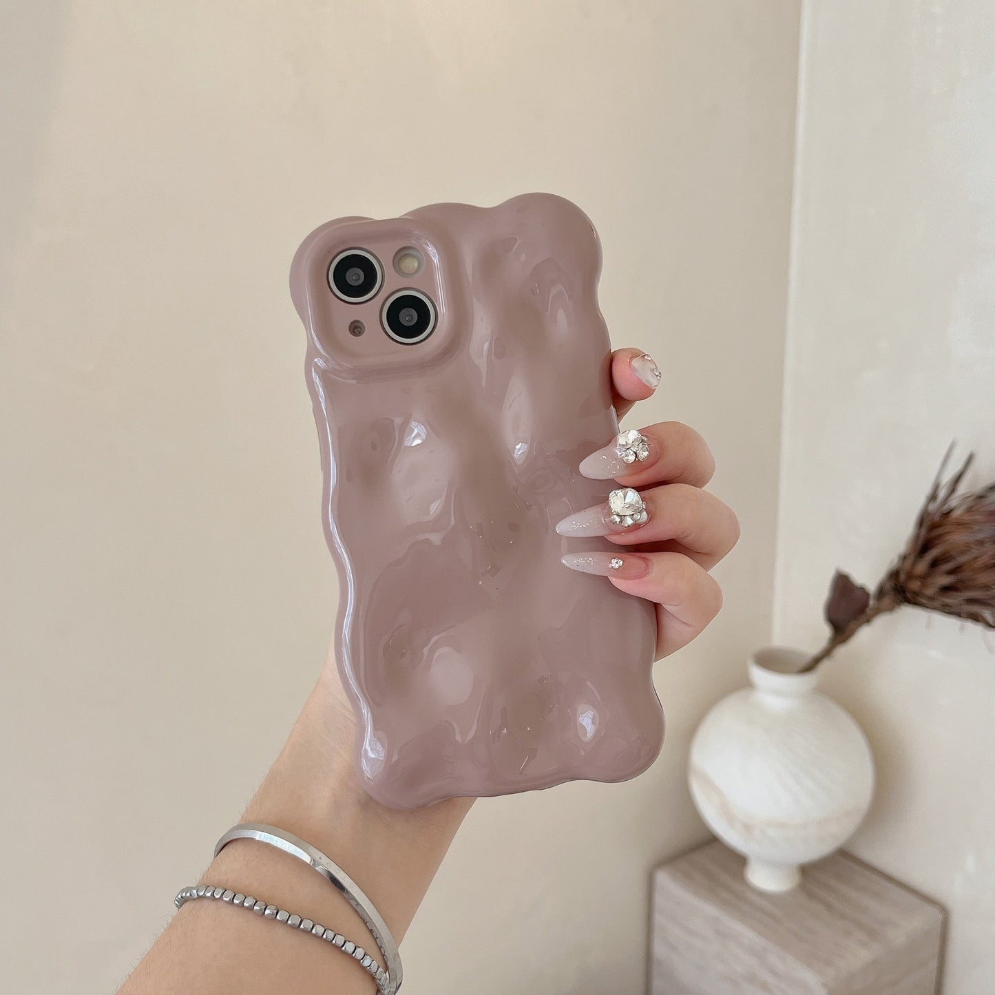 Electroplating Bubble Fashion Solid Color Phone Case - 图片 5