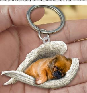 New Unique Dogs And Cats Sleeping Angel Pendant Car Key Ring a6e28e1b ee78 4535 90bc 5c2a0b3d76b2