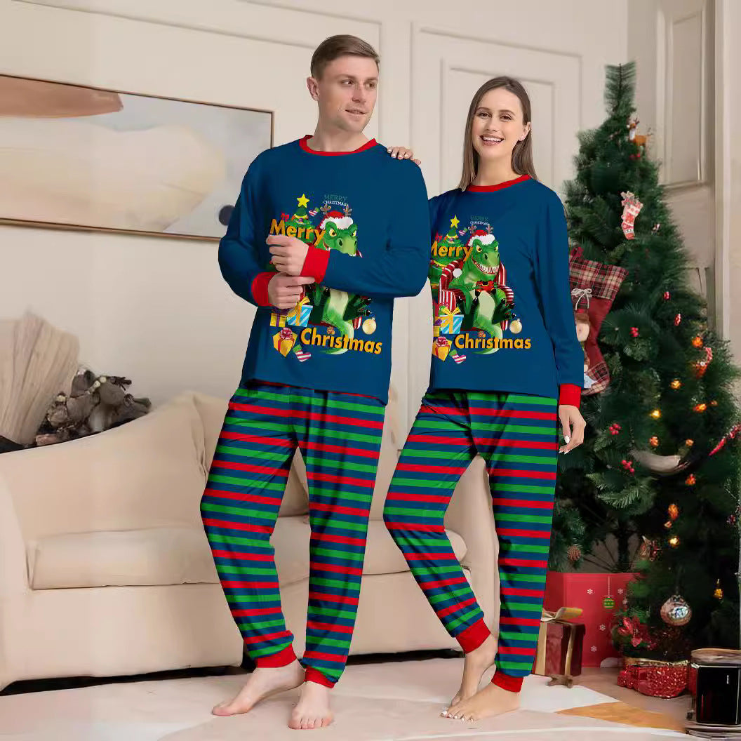 Tyrannosaurus Letter Christmas Tree Printing Parent-child Suit Pajamas a6f29c7b 9063 4599 86a7 de8d07dc7450