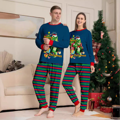 Tyrannosaurus Letter Christmas Tree Printing Parent-child Suit Pajamas a6f29c7b 9063 4599 86a7 de8d07dc7450