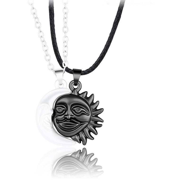 Sun And Moon Necklace Pair Of Magnetite Men And Women a6f4c4f1 c472 4bf5 8633 d97e573f05b3