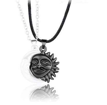 Sun And Moon Necklace Pair Of Magnetite Men And Women a6f4c4f1 c472 4bf5 8633 d97e573f05b3