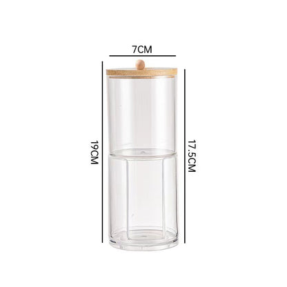 Cotton Swab Storage Box Acrylic Portable Round Container a72e16bd 2713 4af5 97b2 38fe4c7d3d1e