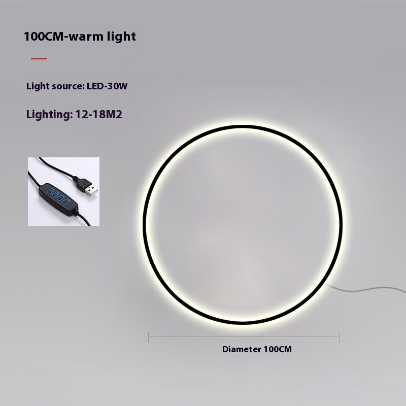 Minimalist Round Bedroom Bedside Lamp Wireless Living Room Sofa Background Wall Hotel Decorative Wall Lamp a73f0232 a56a 4f7e