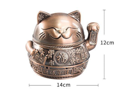 Lucky Cat Ashtray Creativity Personality Trendy Home Living Room With Cover Anti-fly Ash Uxury High-end Simple Ashtray - 图片 5