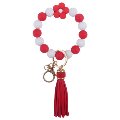 Cartoon Silicone Flower Bracelet Keychain a77c0f17 ae92 4df9 8fdd c5480b9c5f33