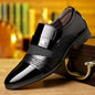 Wine Red Fashion Patchwork Leather Shoes For Men a78a7aad 42f7 446b a89f 738942172e10