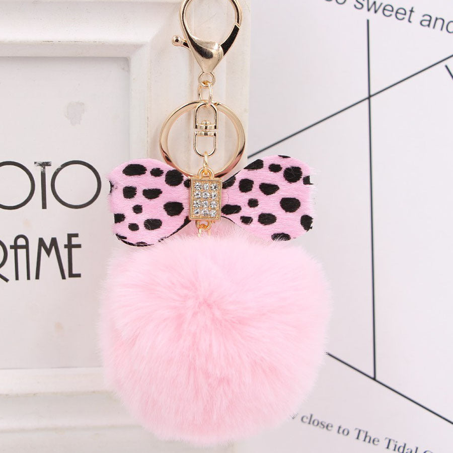 Leopard Bow Fur Ball Schoolbag Pendant Key Chain a7991a38 94ba 4de1 8d48 827cbaa62697 b20e2ca3 fd8f 4ccb aba0 a2da28d6f638
