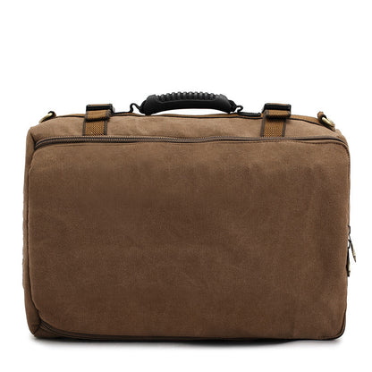Men Canvas Backpack Huge Travel School Shoulder Computer Backpack Functional Versatile Bags Multifunctional Laptop Bag a7b8e2