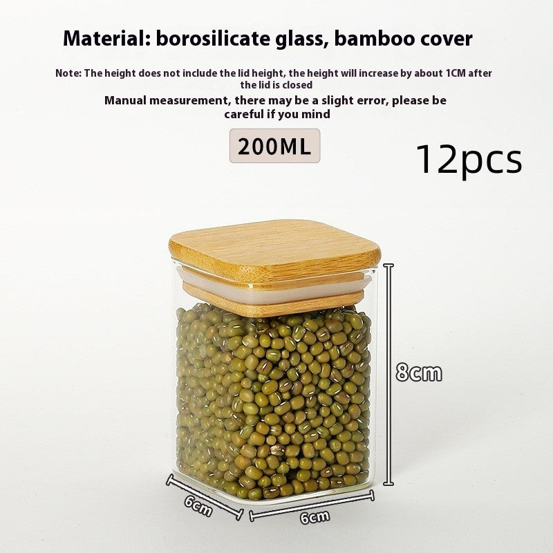 Kitchen Jar For Food Storage Round High Borosilicate Food Glass Jars with Bamboo Lid a7d02d9c 3f93 4a98 a1f2 f63e2c5f6481 tra