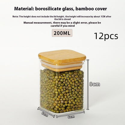 Kitchen Jar For Food Storage Round High Borosilicate Food Glass Jars with Bamboo Lid a7d02d9c 3f93 4a98 a1f2 f63e2c5f6481 tra