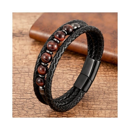 New Men's Three-layer Leather Bracelet a8002cc2 52f9 4965 8eaa 47dad7bc1cd4