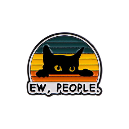 Creative Cartoon Cute Black Cat Alloy Brooch a80586a2 0f02 41bf 9a1f 31f6b6cfc50f