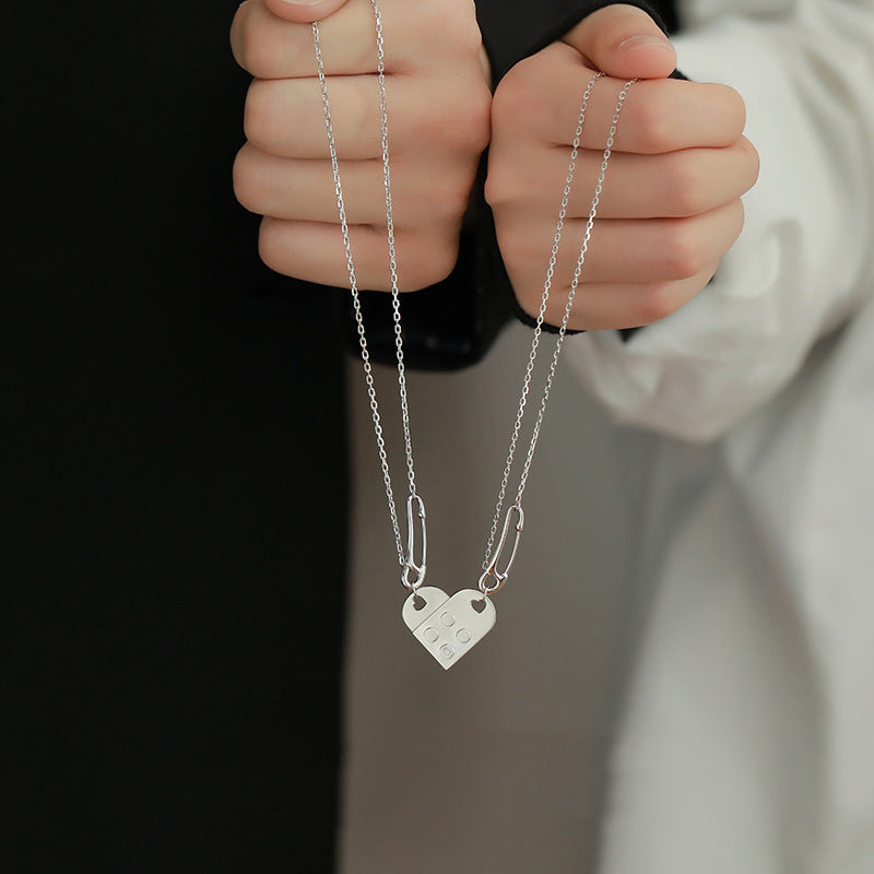 Puzzle Love Couple Trend Creative Clavicle Chain a8205320 f361 4038 8a27 9aa199110bd7