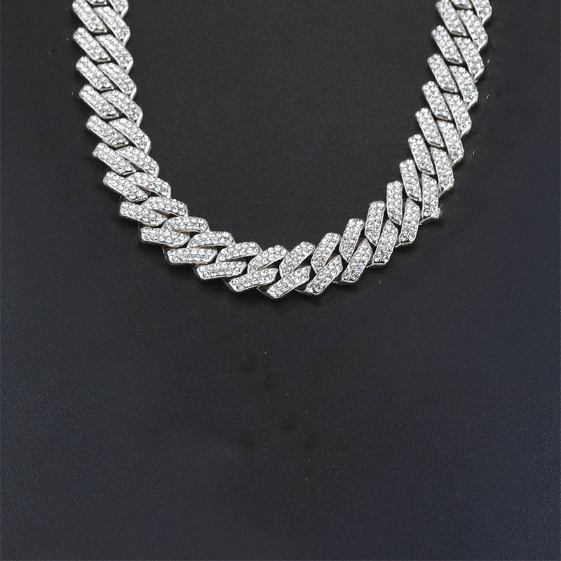 Cross 4.0mm Diamond Studded Single Row Men's Necklace a82e342e 42b7 4d7b aba6 904f6ca527cf